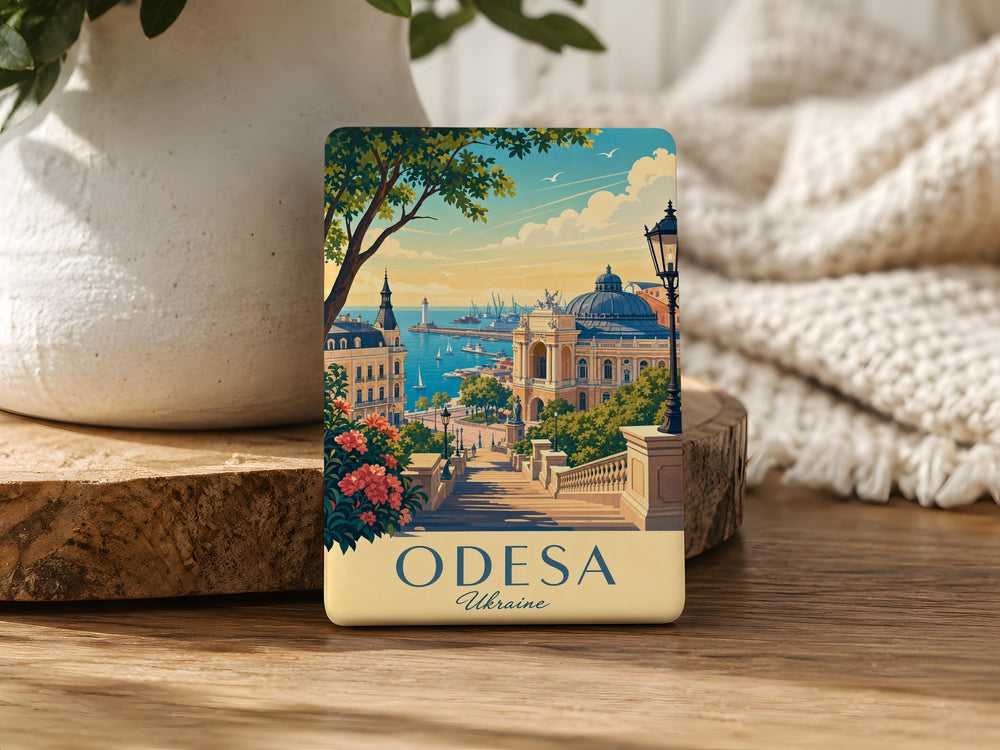 Odesa Ukraine Fridge Magnet, Odesa City Souvenir Magnet, Ukrainian Travel Gift, Odesa Landmark Magnet, Ukraine Keepsake Magnet