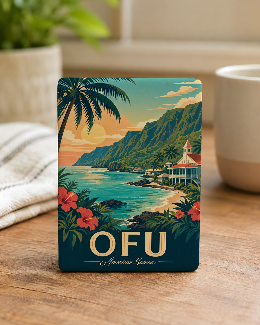 Ofu American Samoa Fridge Magnet, Ofu Island Travel Souvenir Magnet, Tropical Beach Island Destination Keepsake Magnet