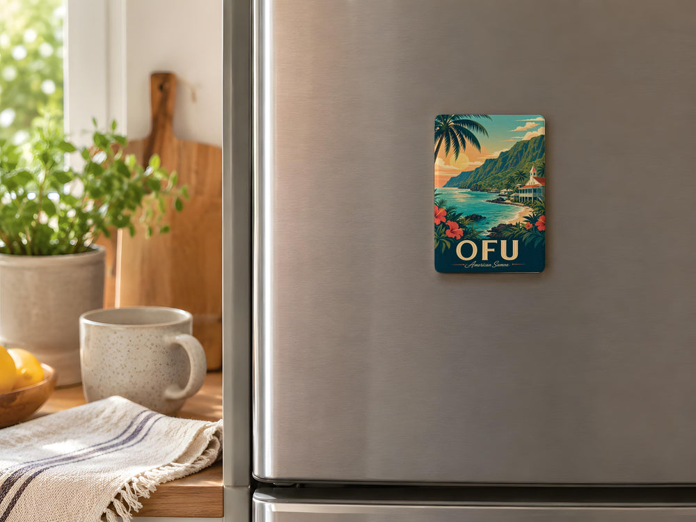 Ofu American Samoa Fridge Magnet, Ofu Island Travel Souvenir Magnet, Tropical Beach Island Destination Keepsake Magnet