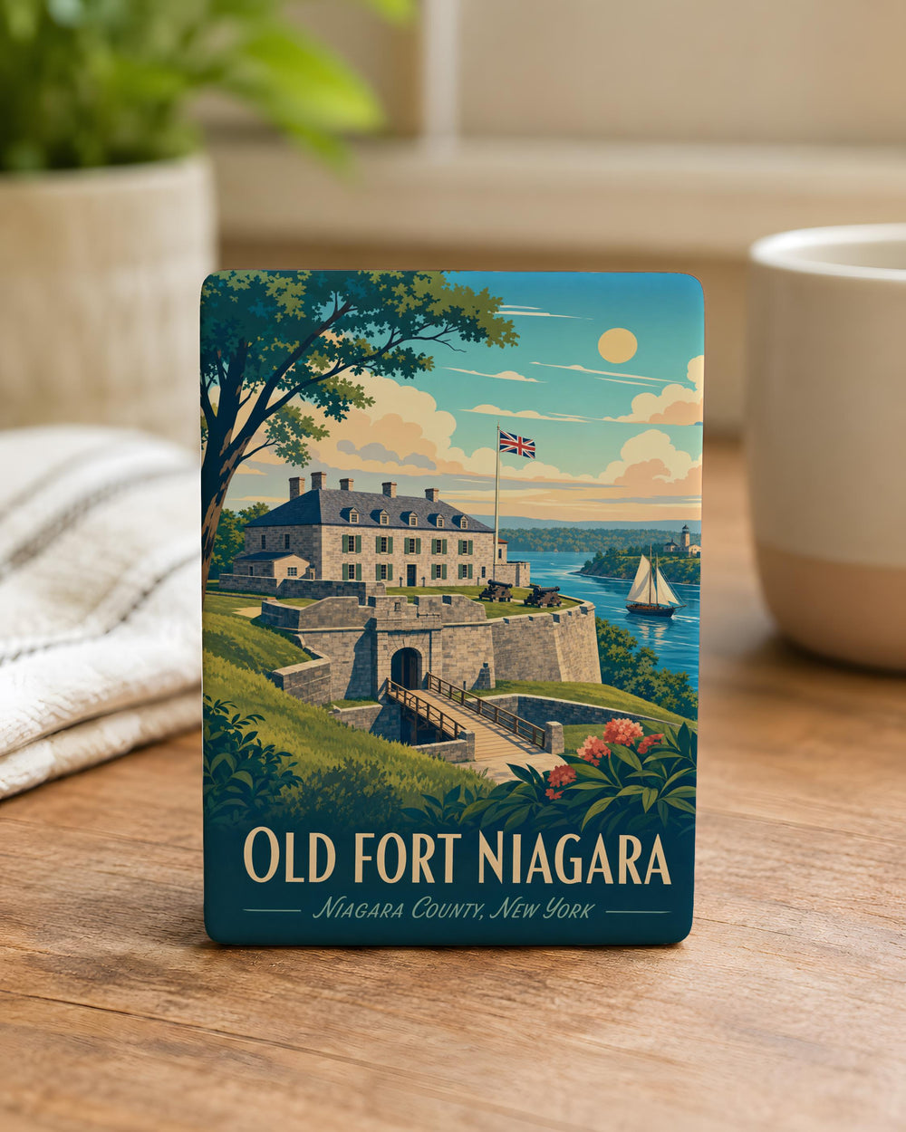 Old Fort Niagara Fridge Magnet, Historic Fort Landmark Souvenir Magnet, Niagara NY Travel Keepsake Magnet