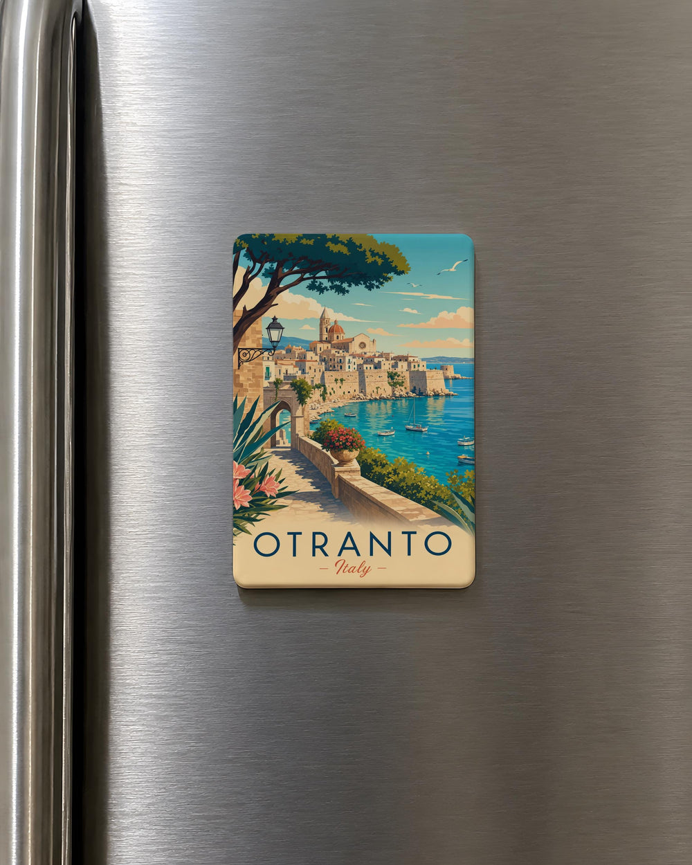Otranto Italy Fridge Magnet, Otranto Puglia Souvenir Magnet, Italy Travel Gift, Otranto Landmark Keepsake Magnet