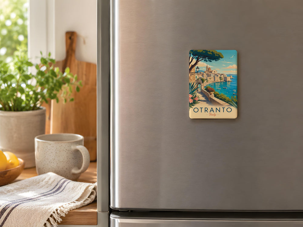 Otranto Italy Fridge Magnet, Otranto Puglia Souvenir Magnet, Italy Travel Gift, Otranto Landmark Keepsake Magnet