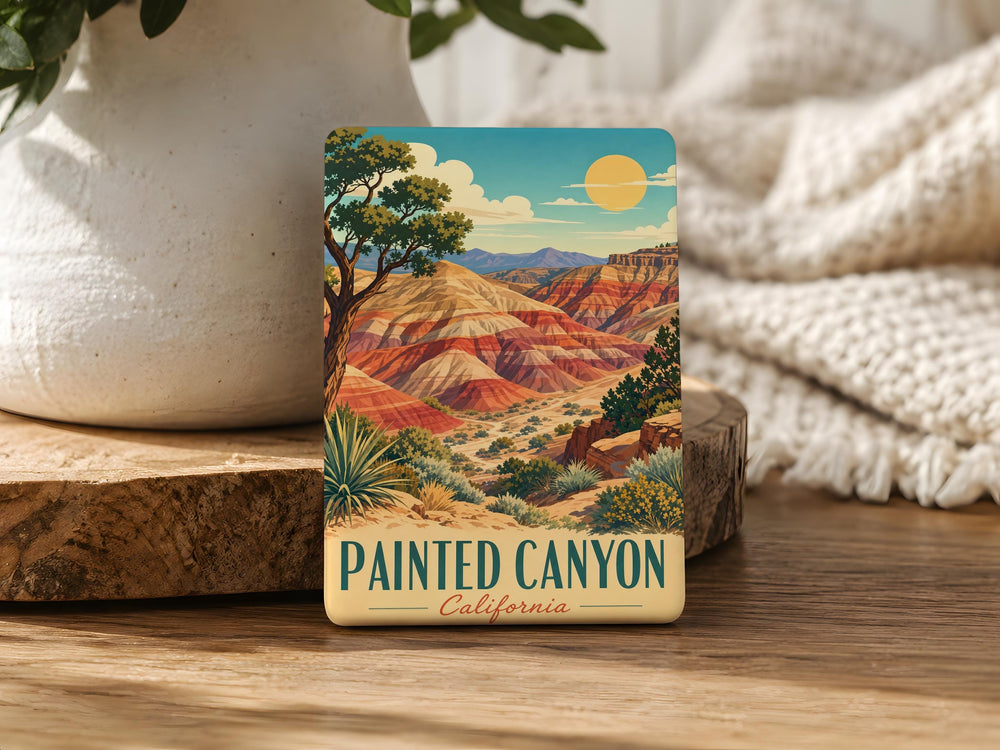 Painted Canyon California Fridge Magnet, Painted Canyon Souvenir Magnet, California Travel Gift, Desert Canyon Landmark Magnet