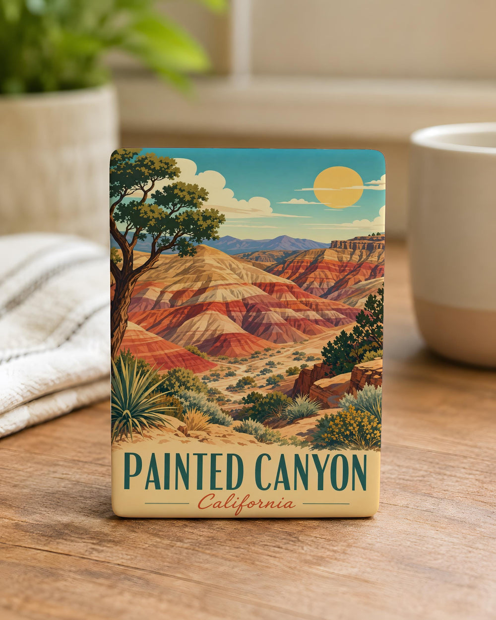 Painted Canyon California Fridge Magnet, Painted Canyon Souvenir Magnet, California Travel Gift, Desert Canyon Landmark Magnet