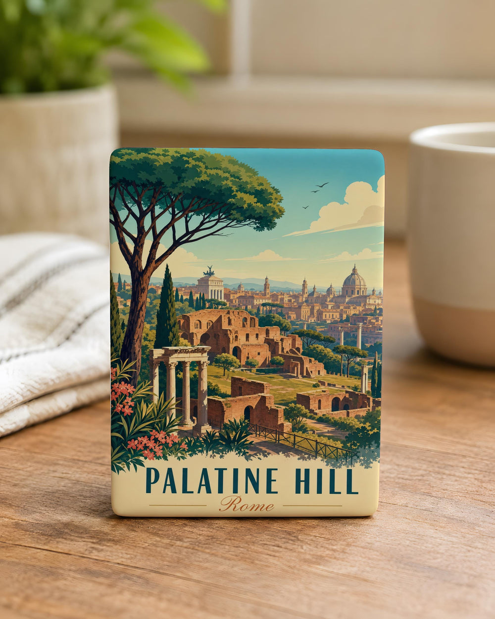 Palatine Hill Rome Fridge Magnet, Ancient Roman Ruins Landmark Souvenir, Italy Travel Keepsake Magnet