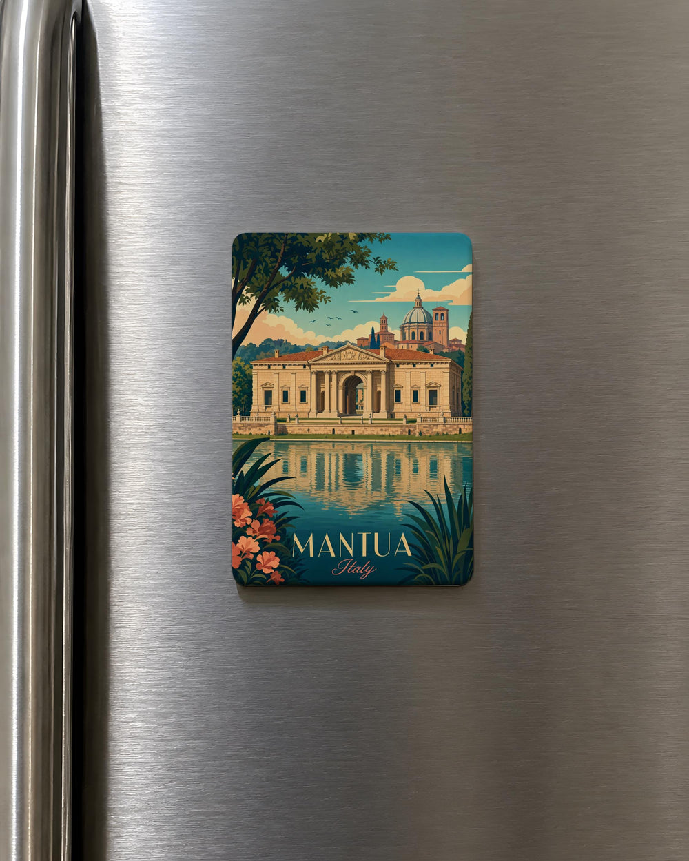 Palazzo Te Mantua Fridge Magnet, Italy Palace Landmark Souvenir Magnet, Mantua Travel Gift Kitchen Decor Magnet