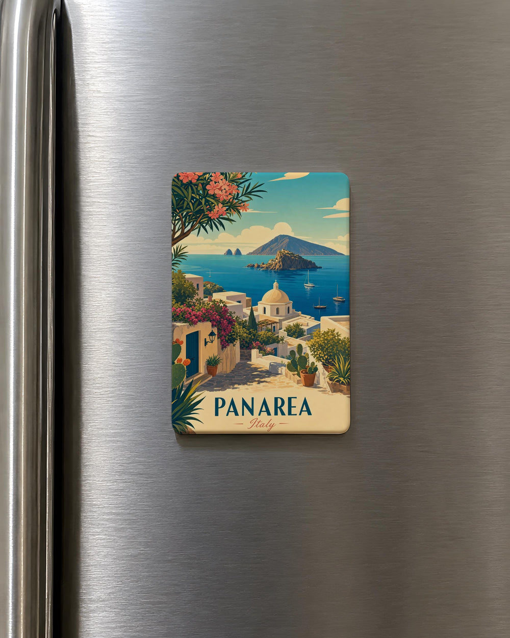Panarea Italy Fridge Magnet, Panarea Island Souvenir Magnet, Aeolian Islands Travel Gift, Sicily Italy Vacation Keepsake Magnet