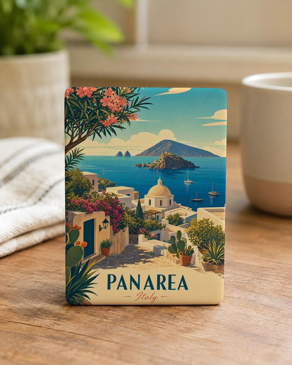 Panarea Italy Fridge Magnet, Panarea Island Souvenir Magnet, Aeolian Islands Travel Gift, Sicily Italy Vacation Keepsake Magnet