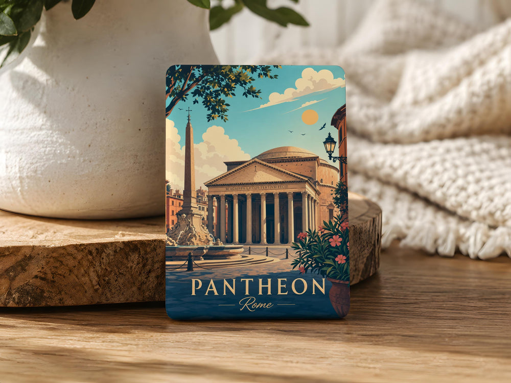 Pantheon Rome Fridge Magnet, Ancient Roman Temple Landmark Souvenir, Italy Travel Gift, Rome Architecture Magnet