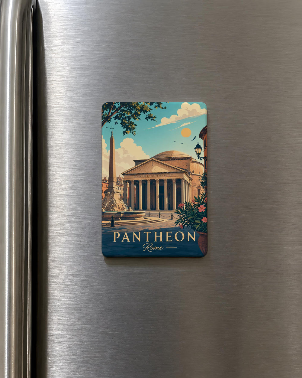 Pantheon Rome Fridge Magnet, Ancient Roman Temple Landmark Souvenir, Italy Travel Gift, Rome Architecture Magnet