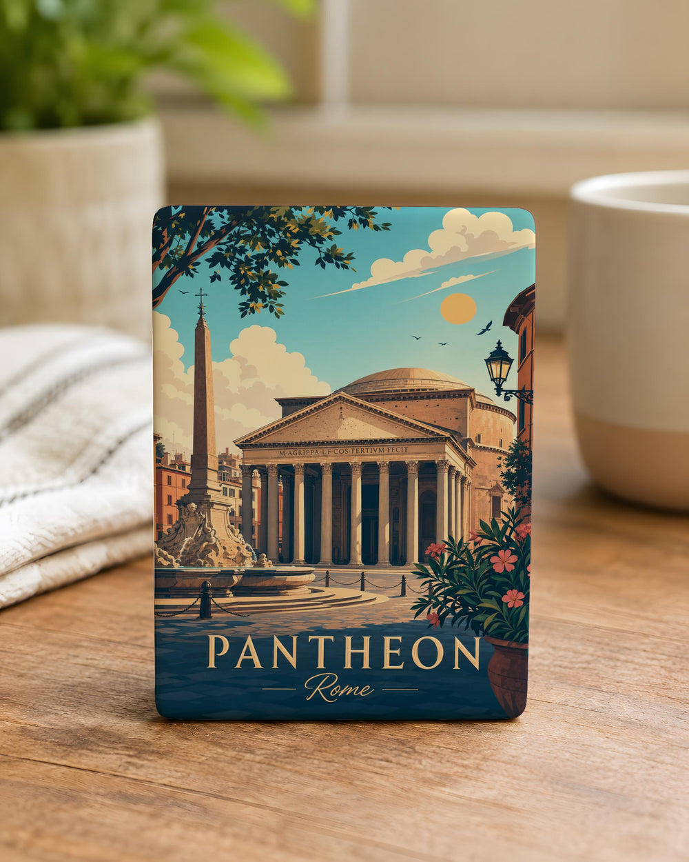 Pantheon Rome Fridge Magnet, Ancient Roman Temple Landmark Souvenir, Italy Travel Gift, Rome Architecture Magnet