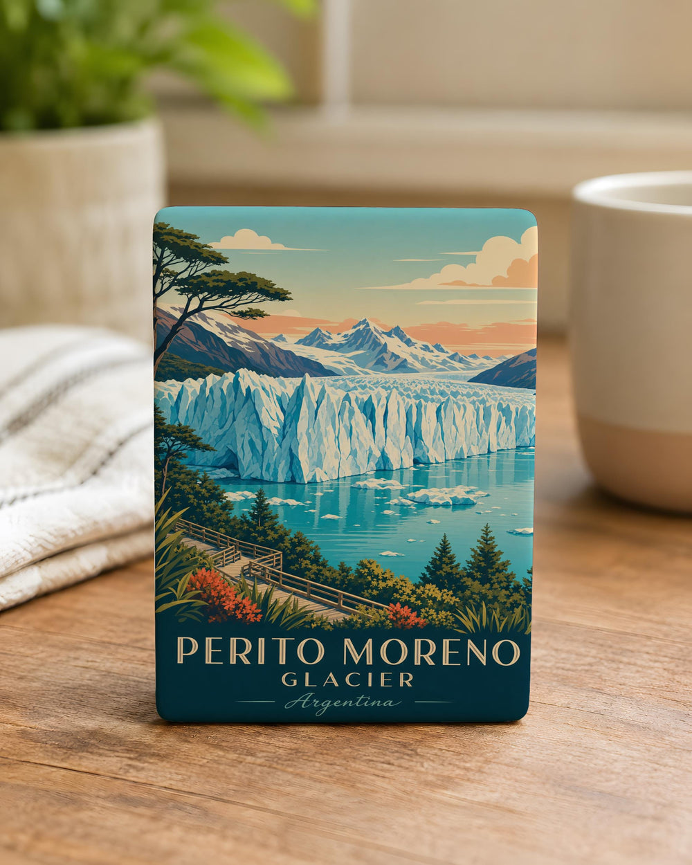 Perito Moreno Glacier Fridge Magnet, Patagonia Argentina Souvenir Magnet, Glacier Landscape Travel Keepsake Magnet