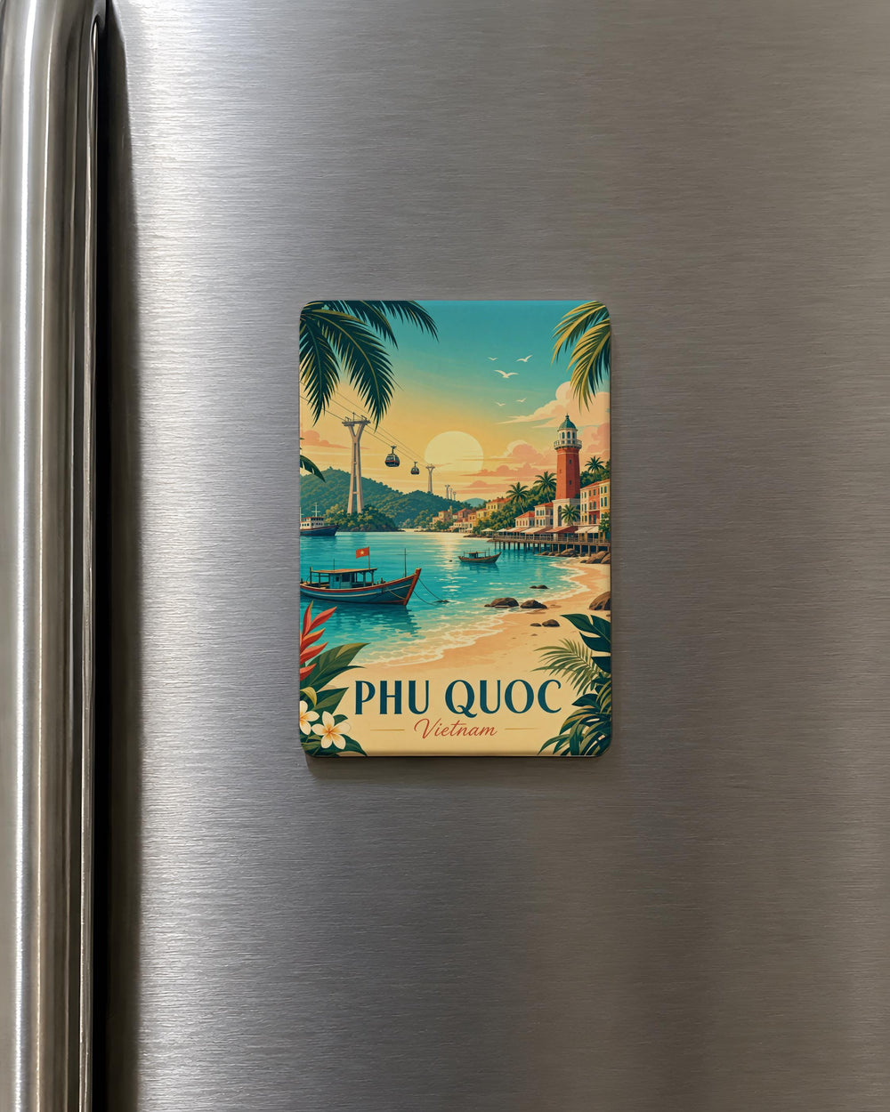 Phu Quoc Vietnam Fridge Magnet, Phu Quoc Island Souvenir Magnet, Vietnam Travel Gift, Beach Vacation Keepsake Magnet