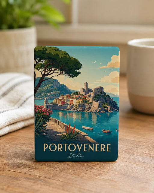 Portovenere Italy Fridge Magnet, Portovenere Harbor Village Souvenir Magnet, Liguria Coastal Travel Keepsake Magnet
