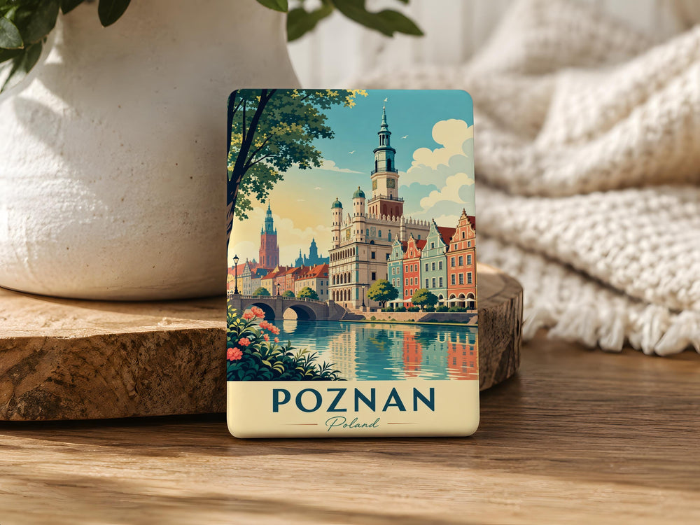 Poznan Poland Fridge Magnet, Poznań Souvenir Magnet, Poland Travel Gift, City Landmark Keepsake Magnet