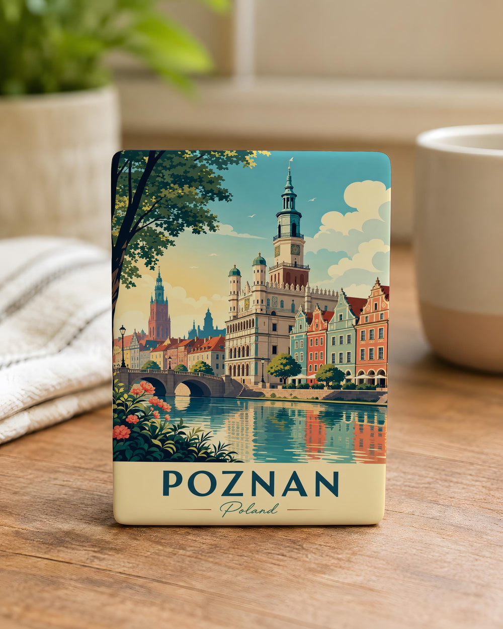 Poznan Poland Fridge Magnet, Poznań Souvenir Magnet, Poland Travel Gift, City Landmark Keepsake Magnet