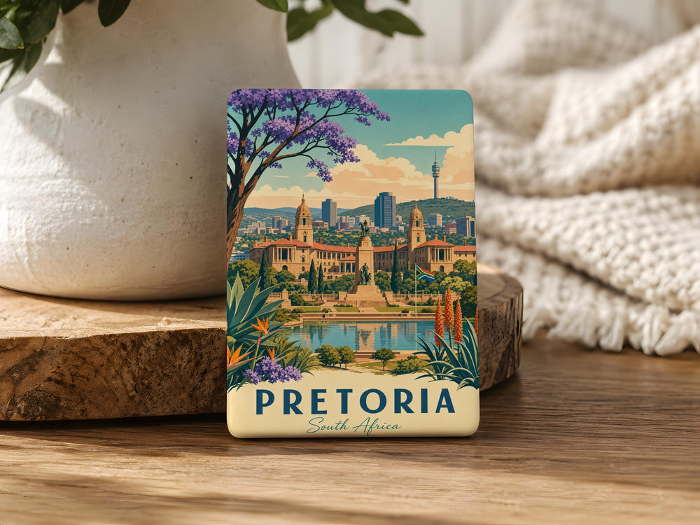 Pretoria South Africa Fridge Magnet, Pretoria City Souvenir Magnet, South African Travel Gift, Pretoria Landmark Keepsake Magnet