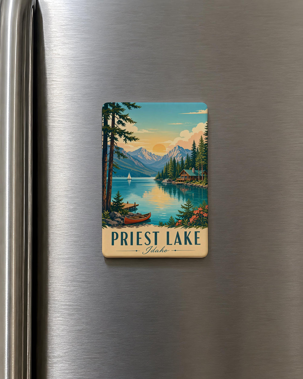 Priest Lake Idaho Fridge Magnet, Priest Lake Souvenir Magnet, Idaho Lake Travel Keepsake Magnet, Priest Lake Gift