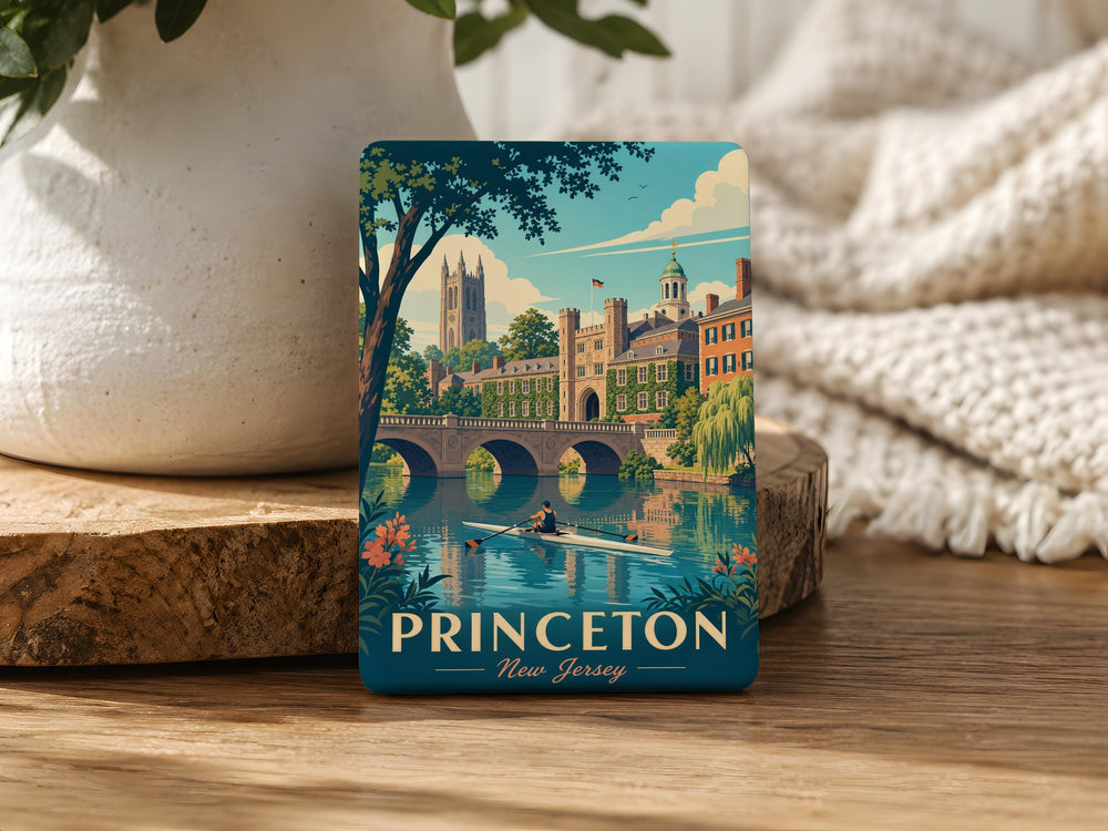 Princeton NJ Fridge Magnet, Princeton New Jersey Souvenir Magnet, Princeton Town Travel Gift, College Town Keepsake Magnet