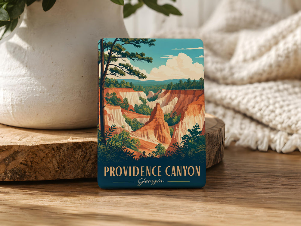 Providence Canyon Georgia Fridge Magnet, Little Grand Canyon Souvenir, Georgia State Park Travel Gift, Canyon Landscape Magnet
