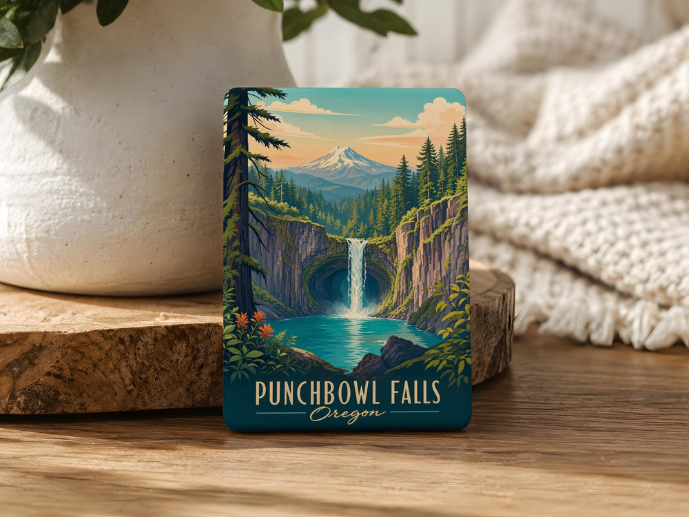 Punchbowl Falls Oregon Fridge Magnet, Columbia River Gorge Waterfall Souvenir, Oregon Travel Gift, Scenic Nature Keepsake
