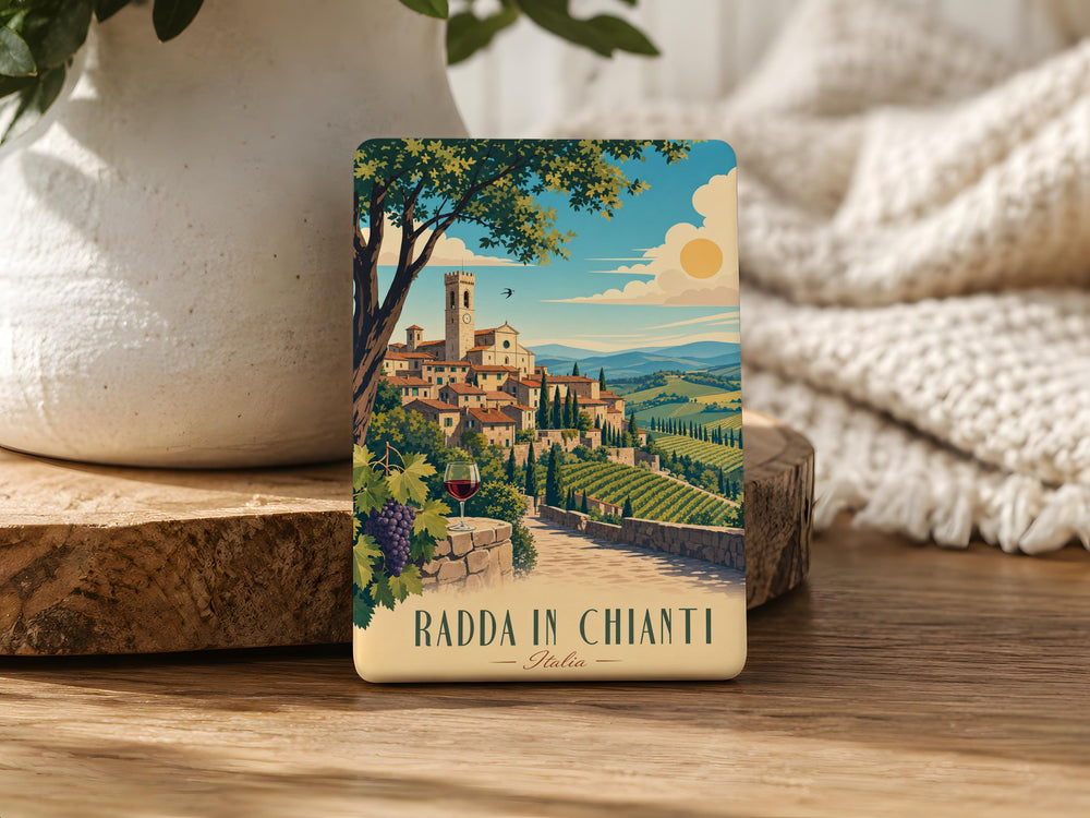 Radda in Chianti Fridge Magnet, Tuscany Italy Travel Souvenir, Chianti Wine Region Keepsake, Italian Village Gift