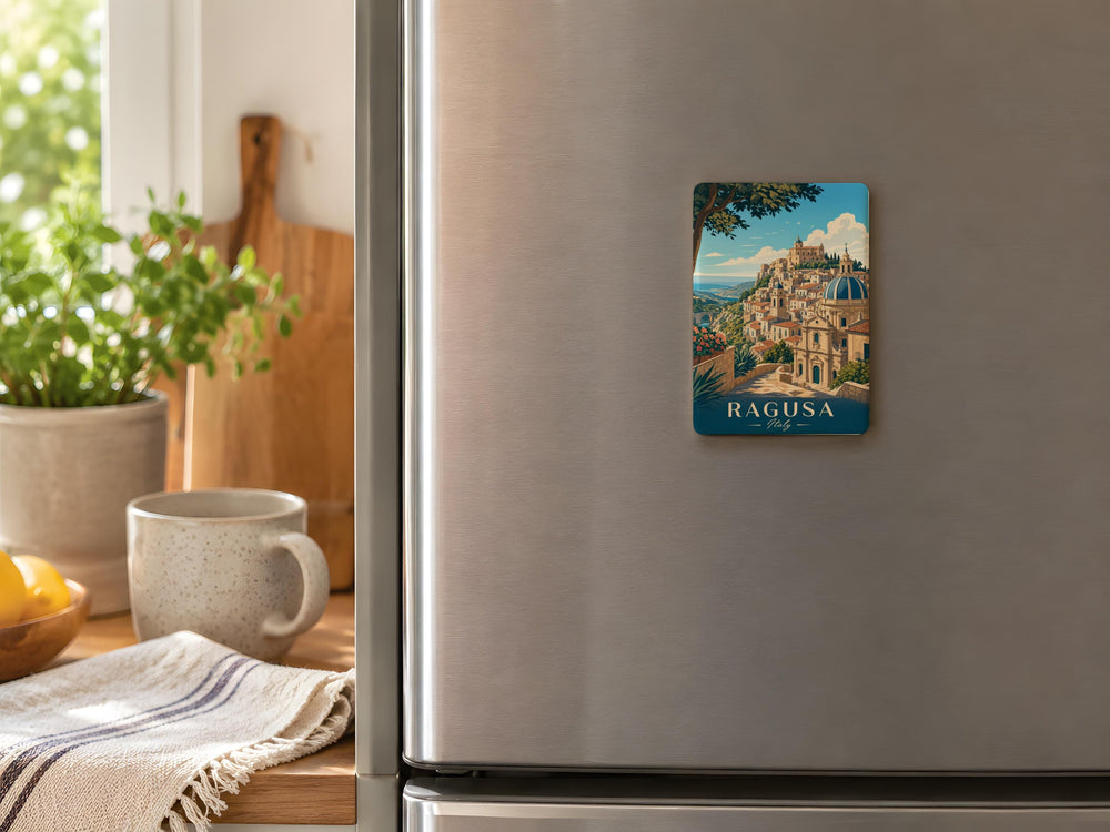Ragusa Italy Fridge Magnet, Sicily Travel Souvenir, Ragusa Landmark Keepsake, Italian City Vacation Gift, Kitchen Magnet