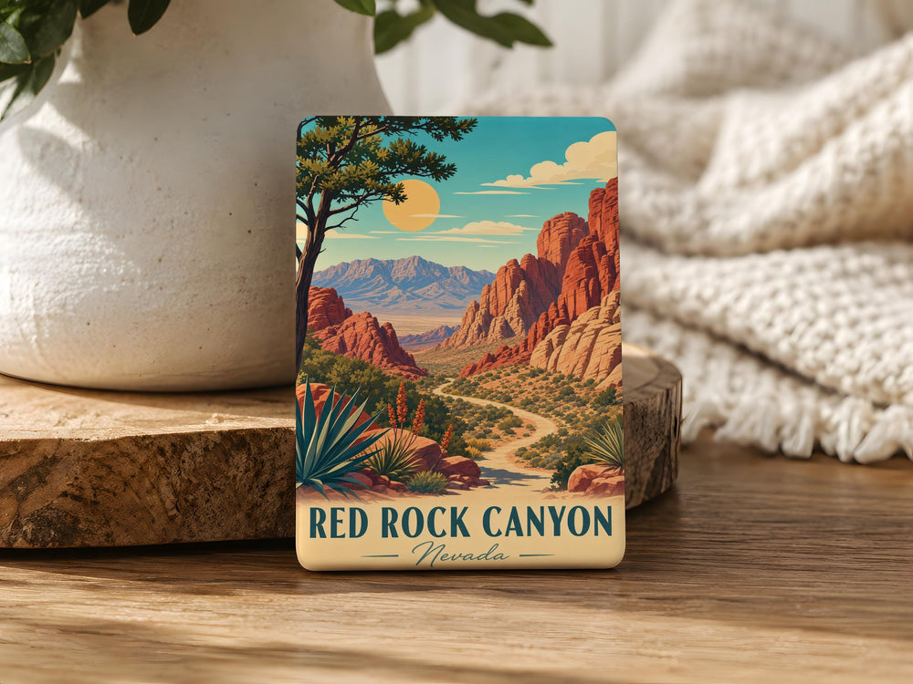 Red Rock Canyon Nevada Fridge Magnet, Red Rock Canyon Scenic Souvenir Magnet, Las Vegas Nevada Travel Gift Magnet