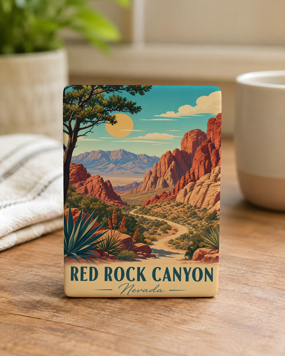 Red Rock Canyon Nevada Fridge Magnet, Red Rock Canyon Scenic Souvenir Magnet, Las Vegas Nevada Travel Gift Magnet
