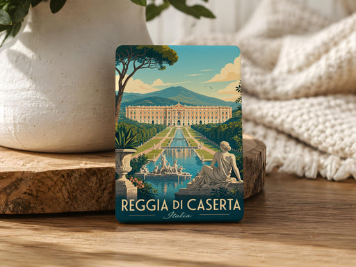 Reggia di Caserta Fridge Magnet, Royal Palace of Caserta Souvenir Magnet, Italy Landmark Travel Keepsake Magnet