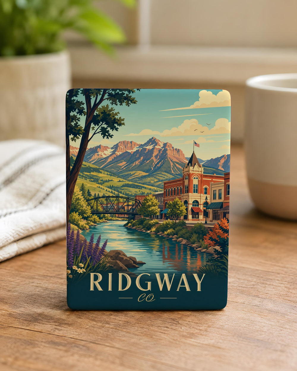 Ridgway Colorado Fridge Magnet, Ridgway CO Souvenir Magnet, Colorado Mountain Town Travel Gift, Rocky Mountains Keepsake Magnet
