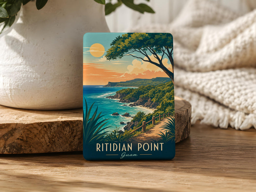 Ritidian Point Guam Fridge Magnet, Scenic Coastal Landmark Souvenir Magnet, Travel Keepsake Gift