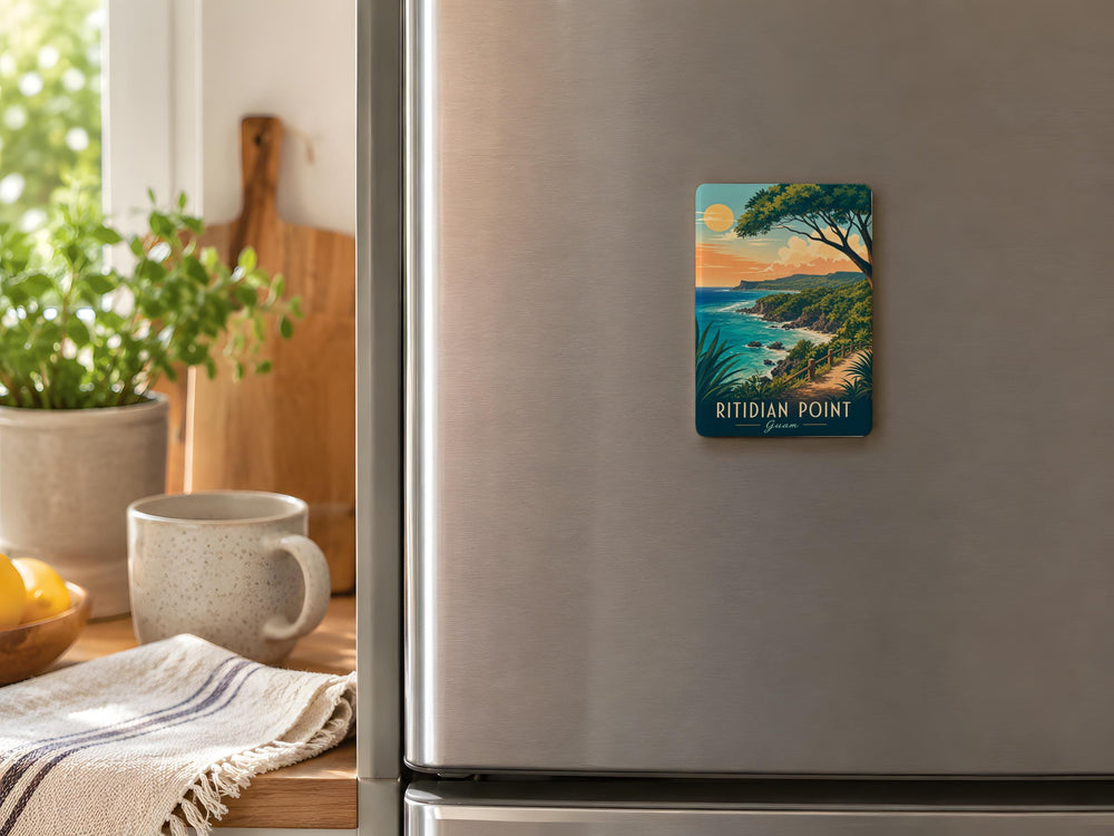 Ritidian Point Guam Fridge Magnet, Scenic Coastal Landmark Souvenir Magnet, Travel Keepsake Gift