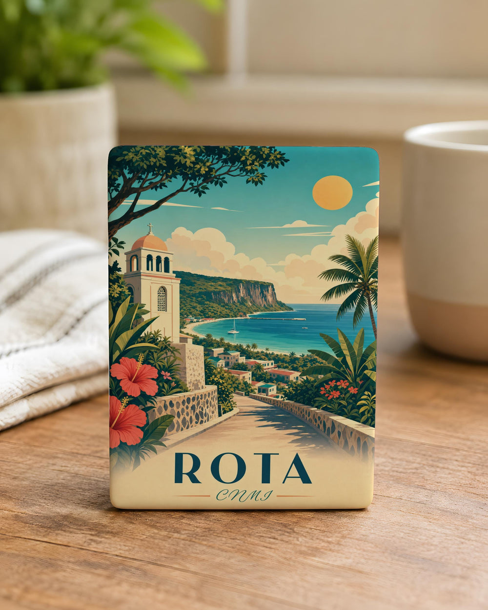 Rota CNMI Fridge Magnet, Northern Mariana Islands Souvenir Magnet, Rota Island Travel Keepsake Magnet