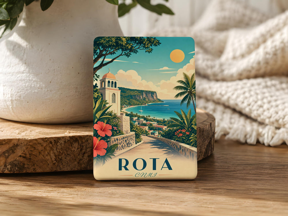 Rota CNMI Fridge Magnet, Northern Mariana Islands Souvenir Magnet, Rota Island Travel Keepsake Magnet