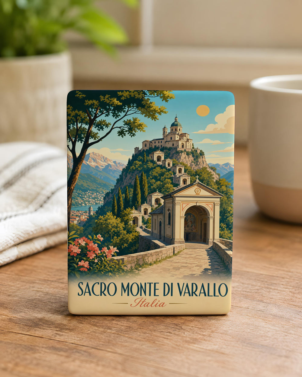 Sacro Monte di Varallo Fridge Magnet, Varallo Sesia Italy Pilgrimage Site Souvenir Magnet, Sacred Mountain Landmark Magnet
