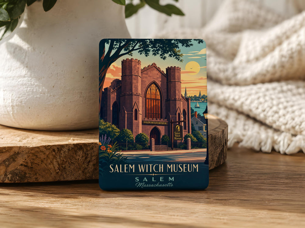Salem Witch Museum Fridge Magnet, Salem Massachusetts Witch History Souvenir Magnet, Haunted Salem Attraction Magnet