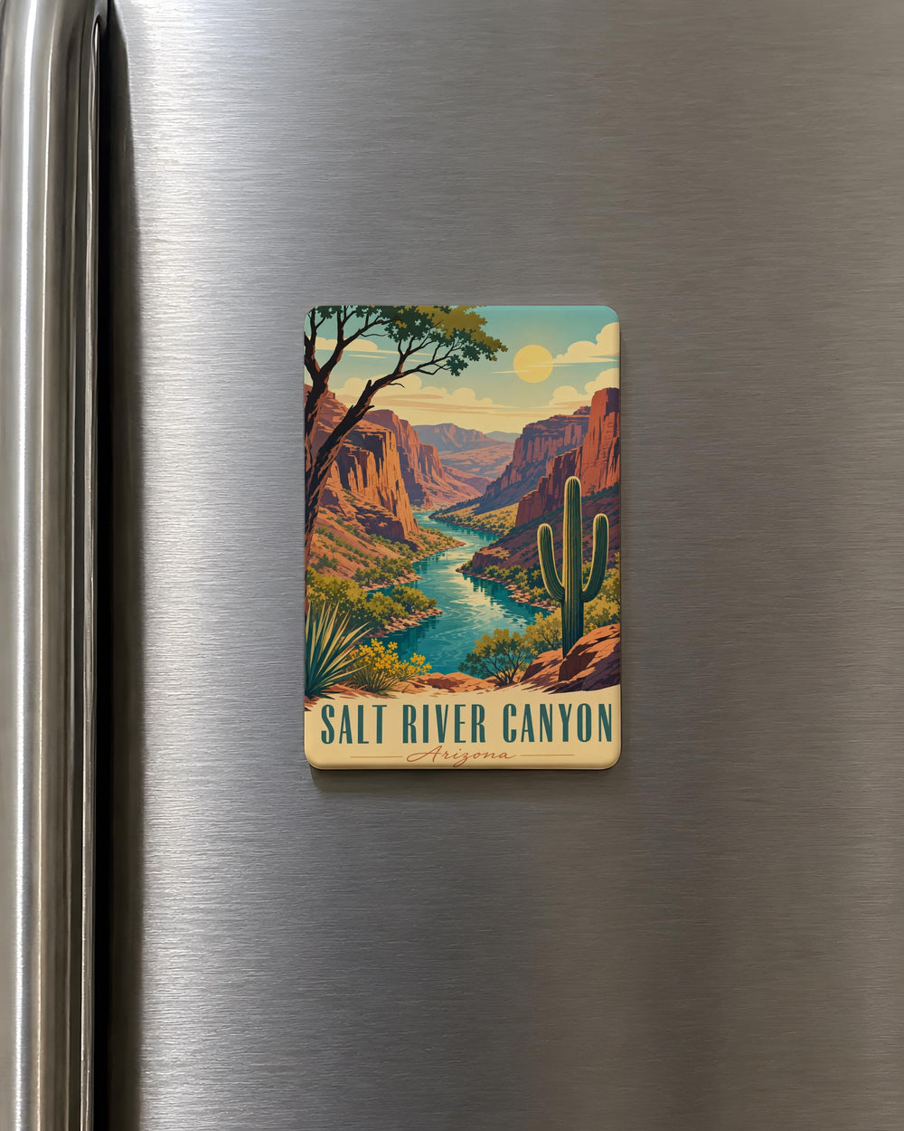 Salt River Canyon Arizona Fridge Magnet, Salt River Scenic Canyon Souvenir Magnet, Arizona Travel Gift Magnet