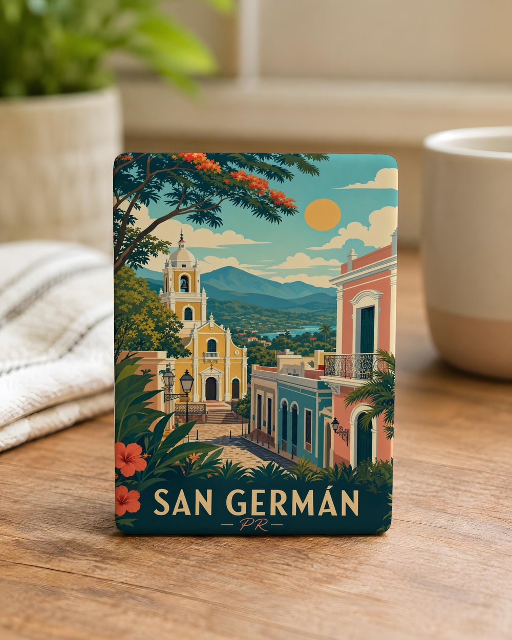 San Germán Puerto Rico Fridge Magnet, San Germán PR Souvenir Magnet, Puerto Rico Travel Gift, Boricua Keepsake Magnet