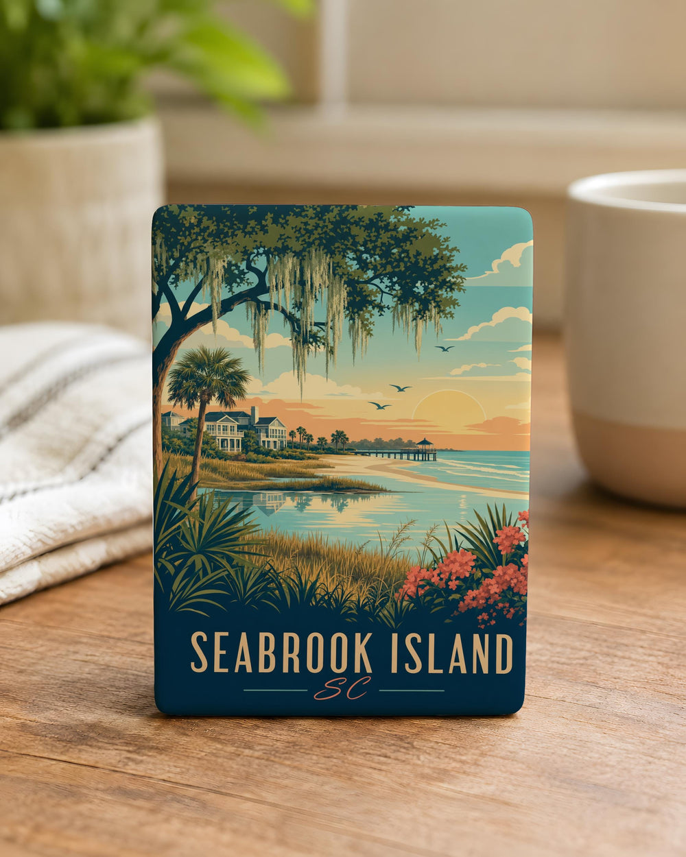 Seabrook Island SC Fridge Magnet, South Carolina Coastal Souvenir Magnet, Seabrook Island Travel Keepsake Magnet