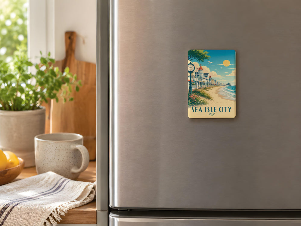 Sea Isle City NJ Fridge Magnet, New Jersey Beach Town Souvenir Magnet, Sea Isle City Vacation Keepsake Magnet