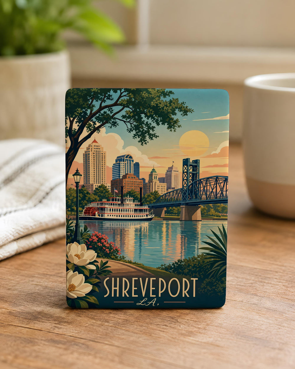 Shreveport LA Fridge Magnet, Shreveport Louisiana Souvenir Magnet, Shreveport Travel Keepsake, Louisiana Gift Magnet