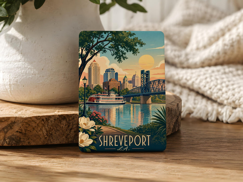 Shreveport LA Fridge Magnet, Shreveport Louisiana Souvenir Magnet, Shreveport Travel Keepsake, Louisiana Gift Magnet