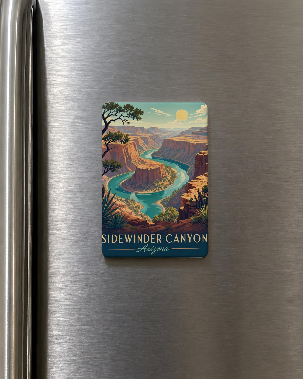 Sidewinder Canyon Fridge Magnet, Desert Canyon Landscape Souvenir Magnet, Southwest Nature Travel Keepsake Magnet