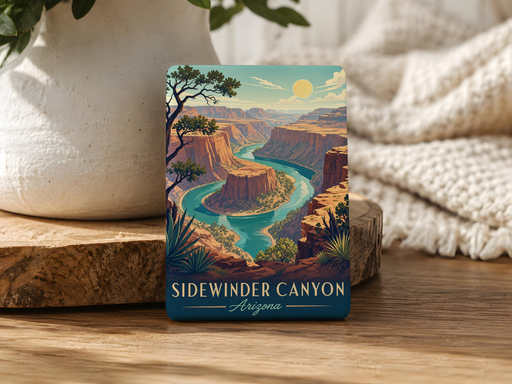 Sidewinder Canyon Fridge Magnet, Desert Canyon Landscape Souvenir Magnet, Southwest Nature Travel Keepsake Magnet