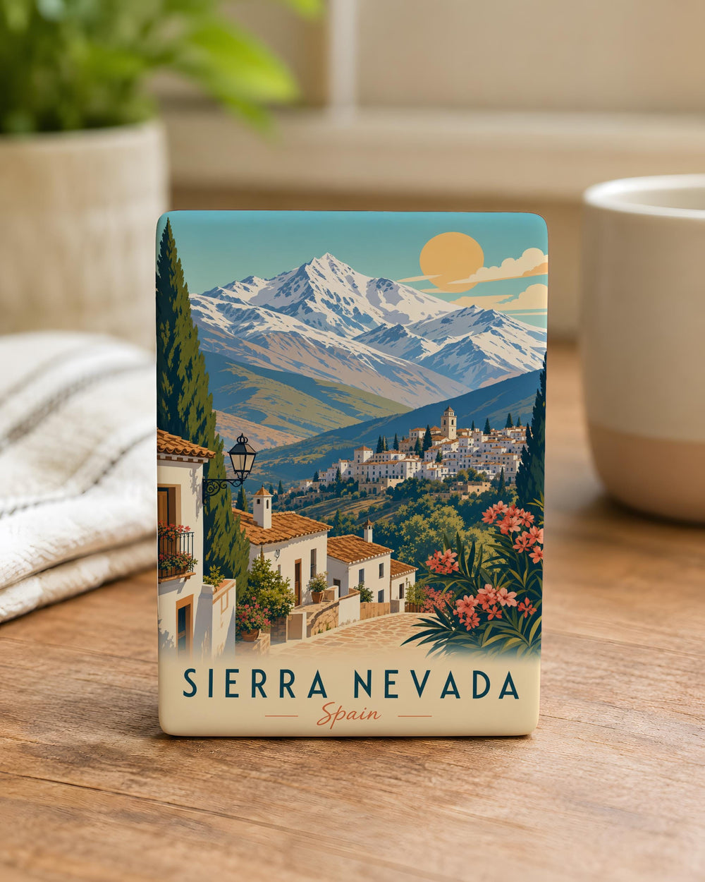 Sierra Nevada Spain Fridge Magnet, Sierra Nevada Mountains Souvenir Magnet, Spain Travel Gift, Andalusia Mountain Keepsake Magnet