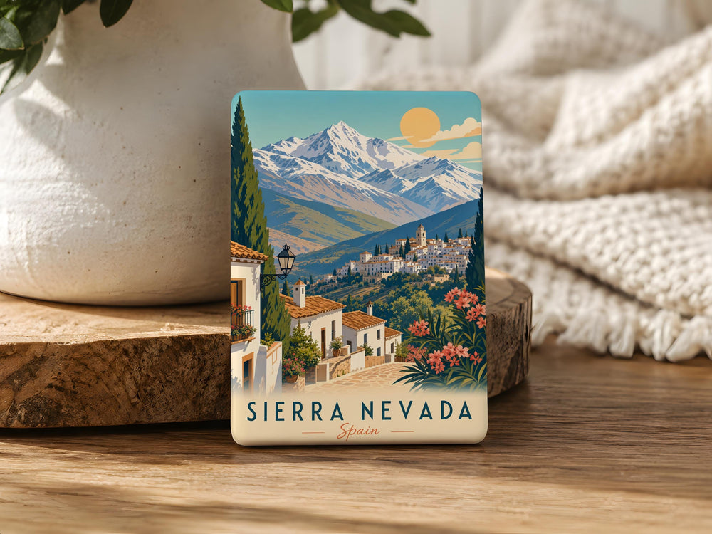 Sierra Nevada Spain Fridge Magnet, Sierra Nevada Mountains Souvenir Magnet, Spain Travel Gift, Andalusia Mountain Keepsake Magnet