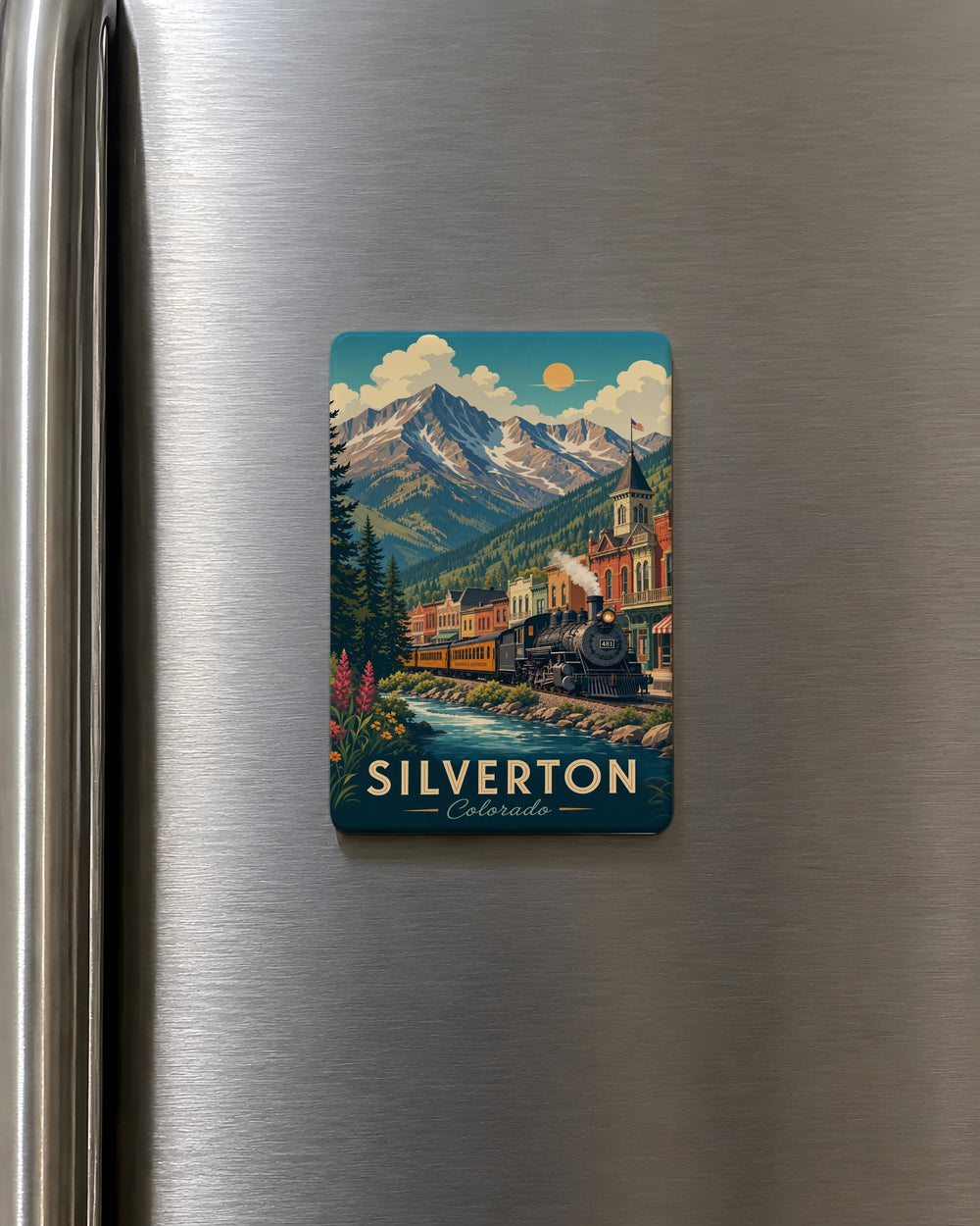 Silverton Colorado Fridge Magnet, Silverton CO Souvenir Magnet, Colorado Mountain Town Travel Keepsake Magnet