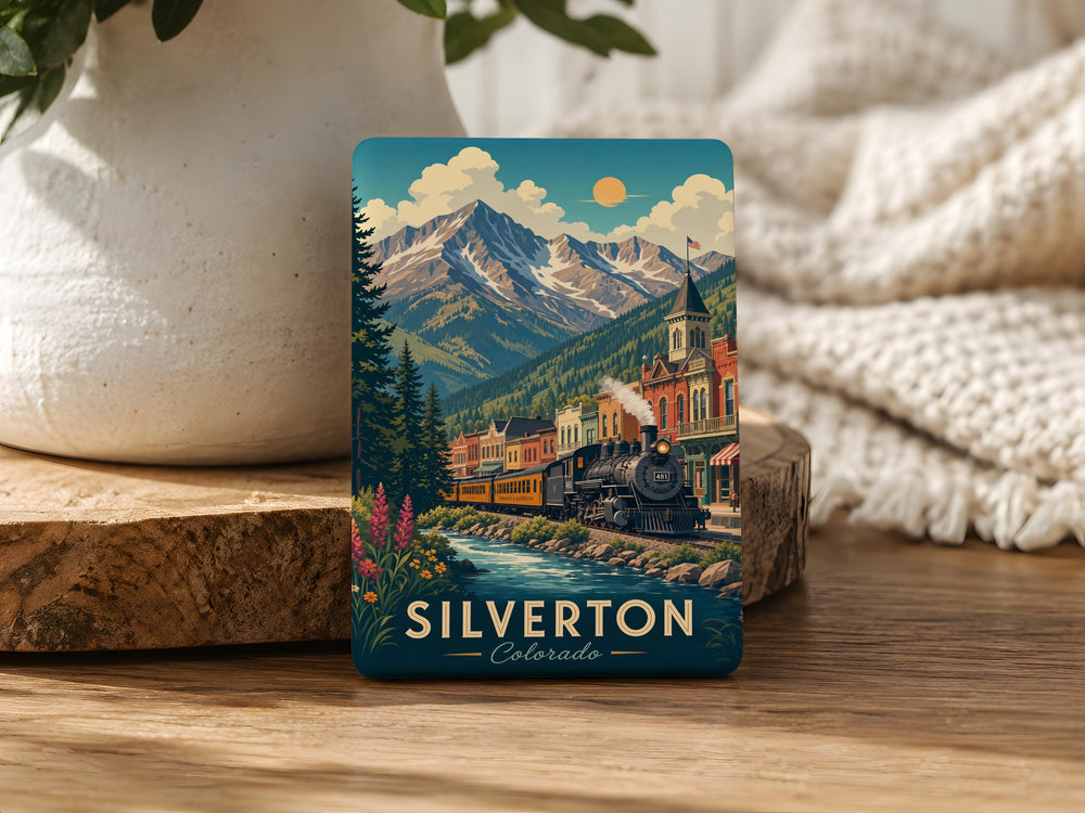 Silverton Colorado Fridge Magnet, Silverton CO Souvenir Magnet, Colorado Mountain Town Travel Keepsake Magnet