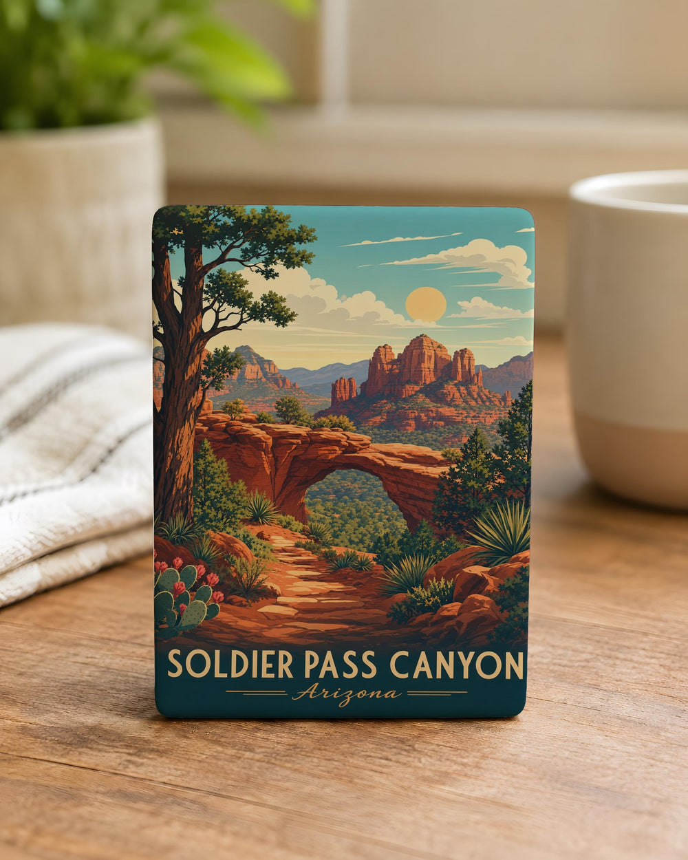Soldier Pass Canyon Fridge Magnet, Arizona Red Rock Canyon Souvenir, Sedona Hiking Trail Travel Keepsake Magnet